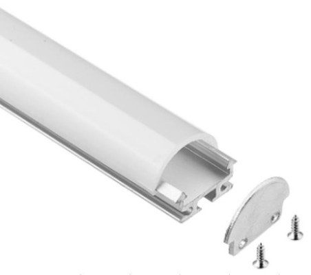 V0 Led Aluminium Extrusion Aviation 6063 Stop aluminium 18,58 X 15 Mm