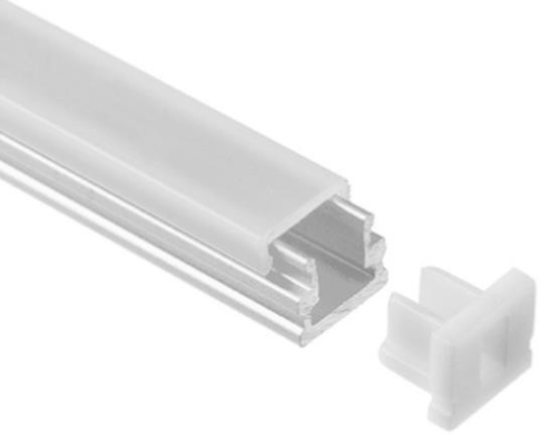 Aluminiowy kanał wytłaczany do montażu podtynkowego 8x7,8 mm z podwójną anodą