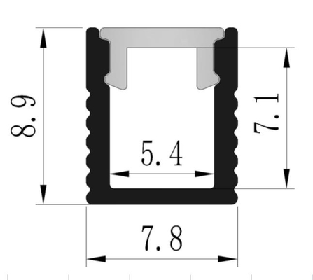 Anodowany profil aluminiowy LED Light 7,8 x 8,9 mm kanał taśmy ledowej