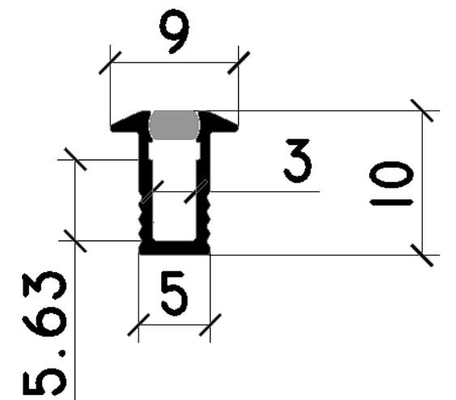 Wpuszczana taśma Led Light Channel Promieniowanie UV 9 X 10 mm