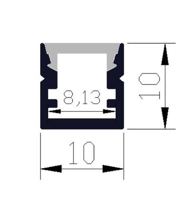 Ognioodporny profil aluminiowy LED Light 10 x 10 mm Ledowy kanał aluminiowy