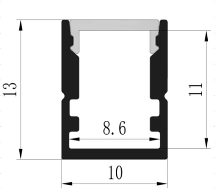 Aviation 6063 Aluminiowy profil wpuszczany Led 10 X 13 mm Odporny na warunki atmosferyczne