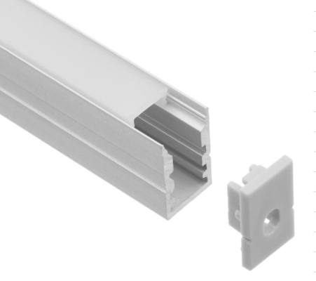 6063 Aluminiowy profil aluminiowy ze stopu LED 10 x 15 m z osłonami z poliwęglanu